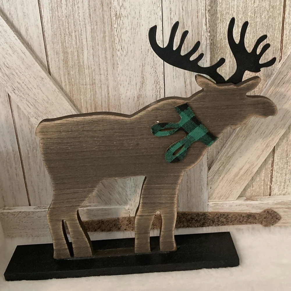 Target BP Christmas Wood Decor Bear, Deer and Reindeer